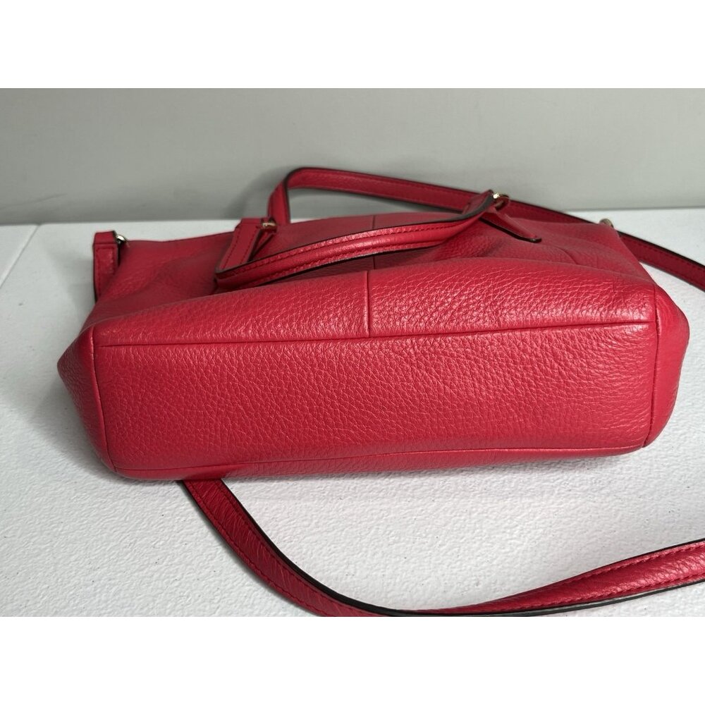 COACH Kelsey‎ Mini Crossbody Satchel Bag Fuchsia Pink Pebbled Leather 57563 - Picture 6 of 11